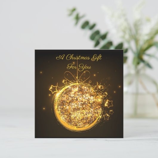 Gold Glitzer Weihnachtsbrille (Stehend Vorderseite)