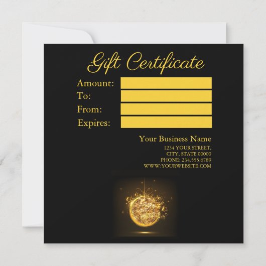 Gold Glitzer Weihnachtsbrille (Rückseite)