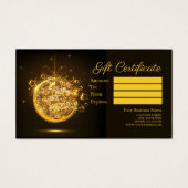 Gold Glitzer Weihnachtsbrille (Rückseite)