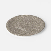 Gold Glitzer Weihnachtsfeier Teller (Schrägansicht)