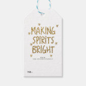 GOLD GLITZER Weihnachtsfeiertage Weihnachtsfeierta Geschenkanhänger (Vorderseite)