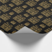 Gold Glitzer Weihnachtsgeschenkpapier Geschenkpapier (Ecke)