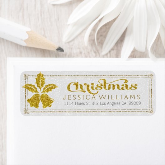 Gold Glitzer Weihnachtsglocken (Insitu)