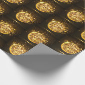 Gold Glitzer Weihnachtsschmuck Estival Jazz Geschenkpapier (Ecke)