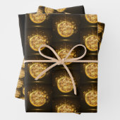 Gold Glitzer Weihnachtsschmuck Estival Jazz Geschenkpapier Set (Beispiel)