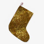 Gold Glitzer Weihnachtssocke Kleiner Weihnachtsstrumpf (Vorderansicht (hängend))