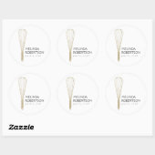 Gold Glitzer Whisk Bakery Stickers (Blatt)