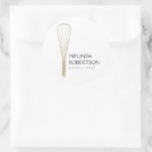 Gold Glitzer Whisk Bakery Stickers (Tasche)