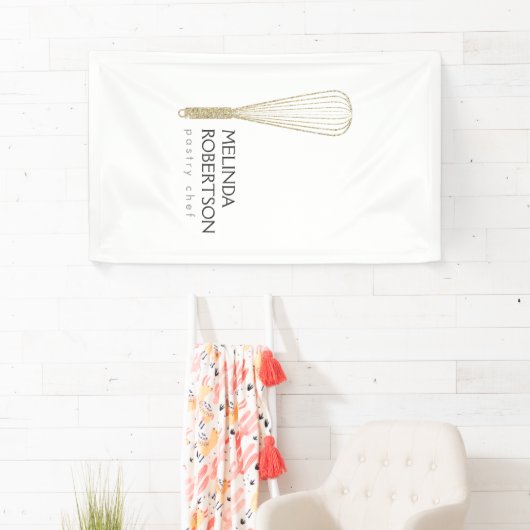 Gold Glitzer Whisk Bakery Vertikal Banner (Insitu)