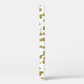 Gold Glitzer White Cheetah Leopard Animal Print Case-Mate iPhone Hülle (Rückseite / Rechts)