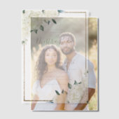 Gold Glitzer White Floral Nuestra Boda Wedding Pergament Einladungen (Versatz (Ehepaar))