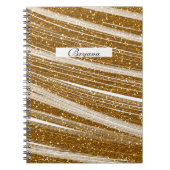 Gold Glitzer White Sparkle Chic Glamour Notebook Notizblock (Vorderseite)