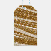 Gold Glitzer & White Sparkle Party Geschenkmarke Geschenkanhänger (Rückseite)