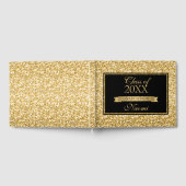 Gold Glitzer White Sparks Gästebuch (Voll)