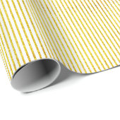 Gold Glitzer White Stripe Muster Weihnachten Geschenkpapier (Rolleneckpunkt)
