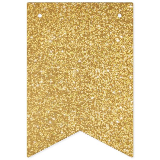 Gold-Glitzer. Wimpelkette (Erste Fahne)