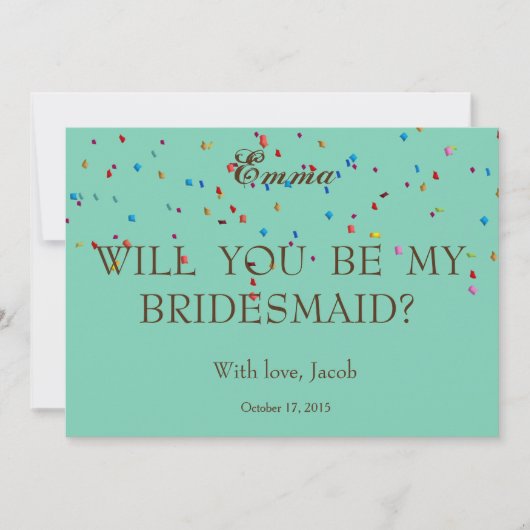 Gold Glitzer wird meine Bridesmaid-Einladung sein Einladung (Vorderseite)