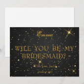 Gold Glitzer wird meine Bridesmaid-Einladung sein Einladung (Vorne/Hinten)