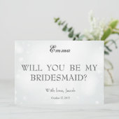 Gold Glitzer wird meine Bridesmaid-Einladung sein Einladung (Stehend Vorderseite)