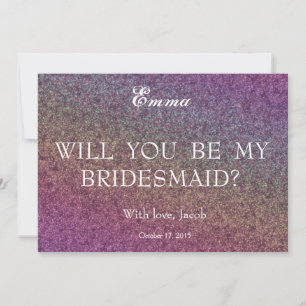 Gold Glitzer wird meine Bridesmaid-Einladung sein Einladung