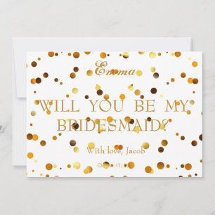Gold Glitzer wird meine Bridesmaid-Einladung sein Einladung