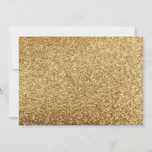 Gold Glitzer wird meine Einladung sein (Rückseite)