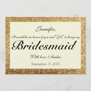 Gold Glitzer wird meine Einladung sein