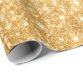 Gold Glitzer Wrapping Paper Geschenkpapier (Rolleneckpunkt)
