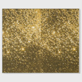 Gold Glitzer Wrapping Paper Geschenkpapier (Flach)