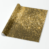 Gold Glitzer Wrapping Paper Geschenkpapier (Ungerollt)