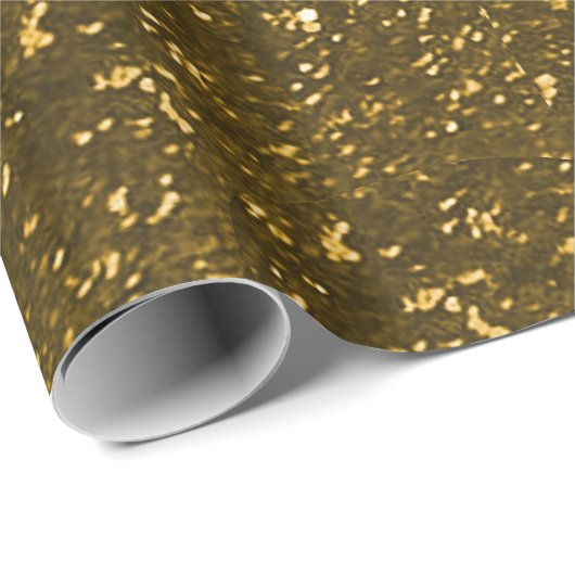 Gold Glitzer Wrapping Paper Geschenkpapier (Rolleneckpunkt)