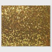 Gold Glitzer Wrapping Paper Geschenkpapier (Flach)