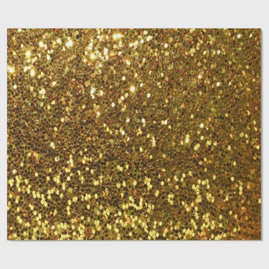 Gold Glitzer Wrapping Paper Geschenkpapier (Flach)
