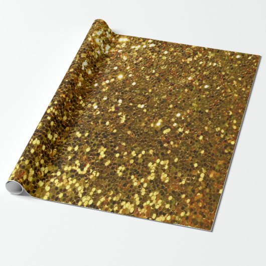 Gold Glitzer Wrapping Paper Geschenkpapier (Ungerollt)