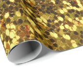 Gold Glitzer Wrapping Paper Geschenkpapier (Rolleneckpunkt)