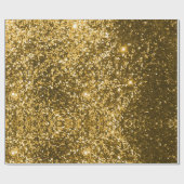 Gold Glitzer Wrapping Paper Geschenkpapier (Flach)