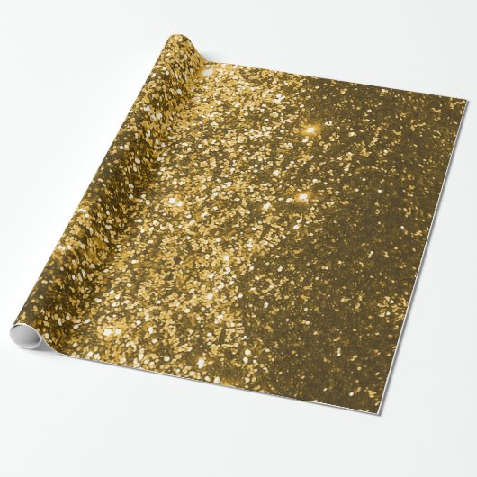 Gold Glitzer Wrapping Paper Geschenkpapier (Ungerollt)