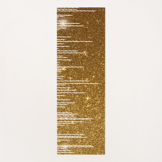 Gold Glitzer Yogamatte (Vorderseite)