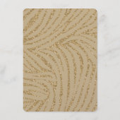 Gold Glitzer Zebra Print Wedding Menu Menükarte (Rückseite)