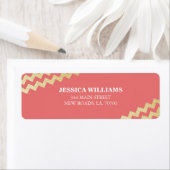 Gold Glitzer Zickzack Labels | Korallen (Insitu)