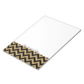 Gold Glitzer Zickzack Notepad Notizblock (angewinkelt)