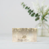 Gold Glitzer Zimmermädchenreinigungshaus Visitenkarte (Stehend Vorderseite)