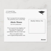 Gold Glitzer Zurückgestellt Graduiertenpartei Burg Postkarte (Rückseite)