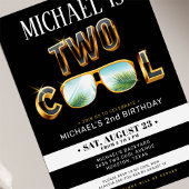 Gold Glitzer Zwei coole Party Einladung