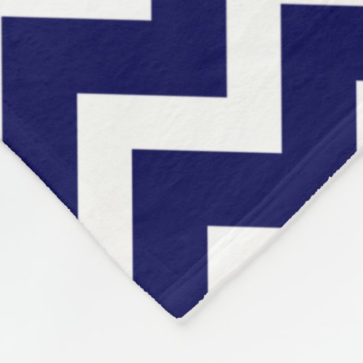 Gold Glitzern Anchor Navy Blue Zickzack Monogram Fleecedecke (Ecke)