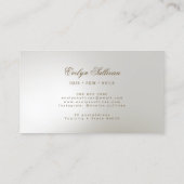 Gold Glitzern Butterfly White Agate Business Card Visitenkarte (Rückseite)