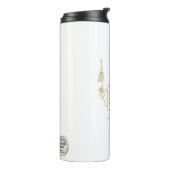 *~* Gold Glitzern Crown Chakra Totem White Thermosbecher (Nach links gedreht)