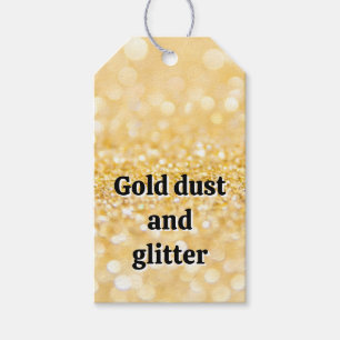 Gold Glitzern Geschenkanhänger