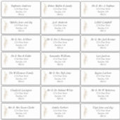 Gold Glitzern Guest Name Address Labels (Vorderseite)