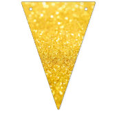 GOLD-Glitzern-Muster + Ihr Text / Foto Wimpelkette (Zweite Fahne)